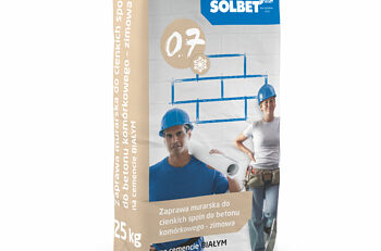 Zaprawa murarska do cienkich spoin do betonu komórkowego na cemencie białym – zimowa 0.7