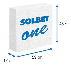 Bloczek do murowania ścian działowych Solbet One