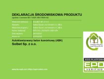 deklaracja środowiskowa EPD